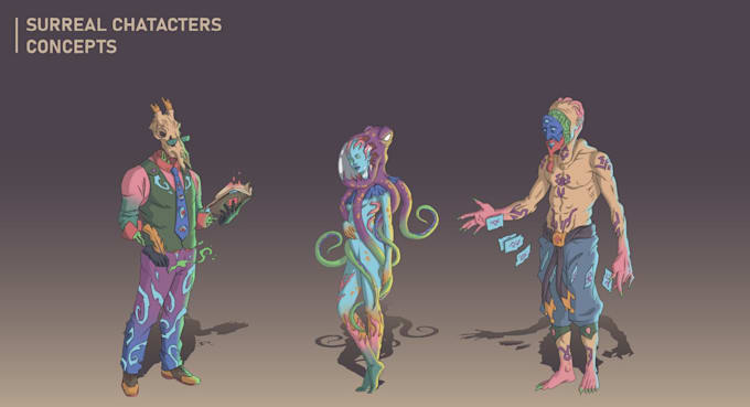 Cool Ranged Characters Chreate cool character concept art for you by Andreybioniq | Fiverr