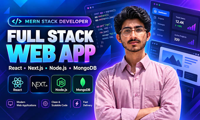 build a full stack web app using mern stack, react and next js