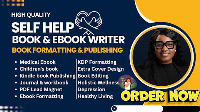 medical selfhelp ebook ghostwriting, pdf psychology life coach workbook design
