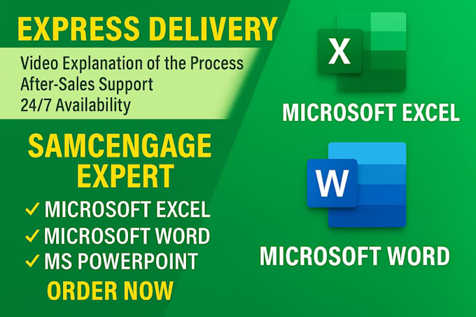 do sam cengage tasks along with ms office