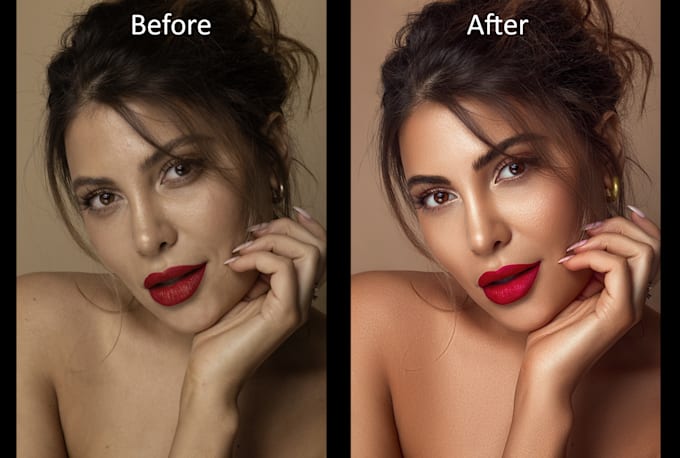 do professional skin retouching and high end photo editing