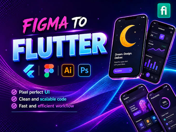 design flutter apps and convert figma to flutter