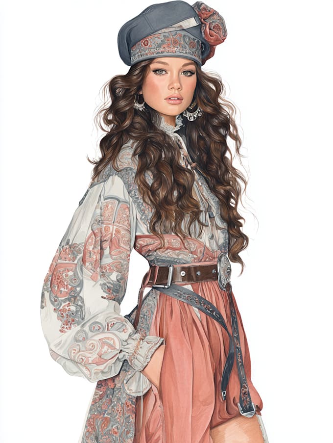 Draw fashion illustration, design collections and sketches by ...