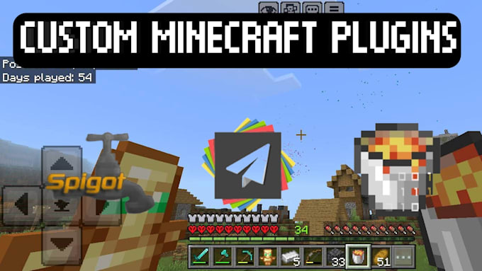 create custom minecraft plugins for desired version in paper, spigot, smp server