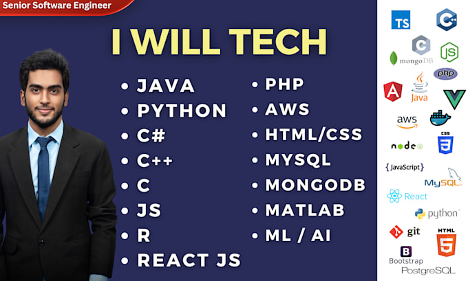 tutor c sharp, c, cpp, java, r, python, matlab, programming project or coding