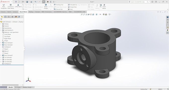 create 3d mechanical parts using solidworks
