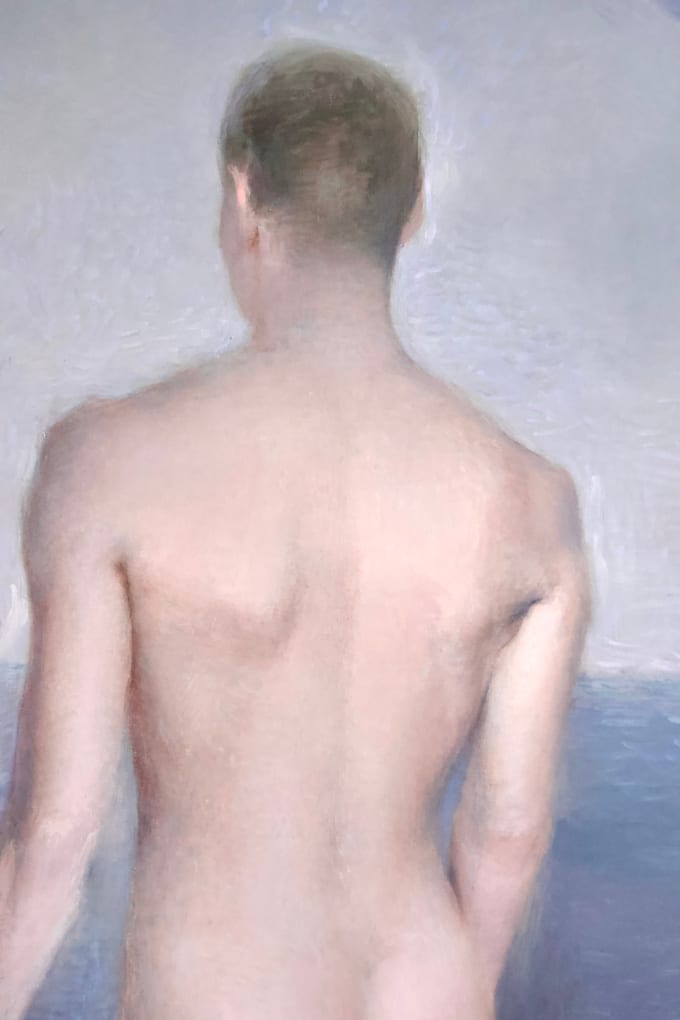 make figurative emotional painting with surreal elements