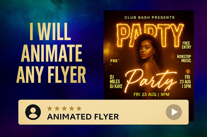 make animated motion flyer or motion posters for events
