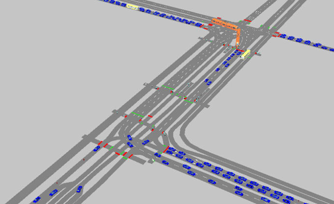 simulate traffic flow and urban mobility