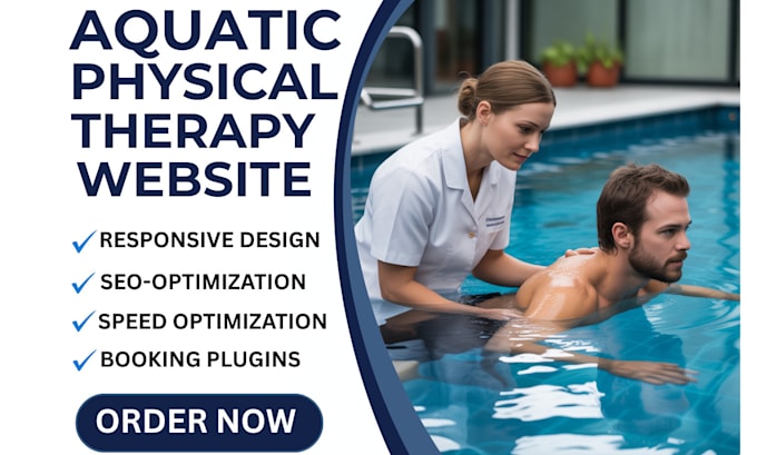 design aquatic water based rehabilitation hydro physiotherapy wordpress website