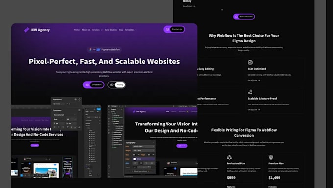 clone, duplicate, and develop websites in webflow, figma to framer