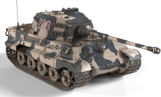 sculpt 3d military tank model, 3d sci fi tank model 3d game ready tank model