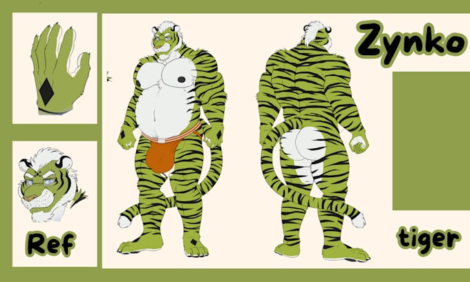 create cute or nsfw furry reference sheet your fursona, oc character, anthro