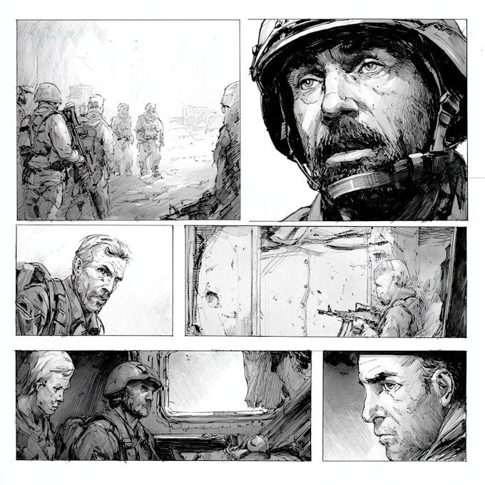 do comics book pages, storyboards, illustrations