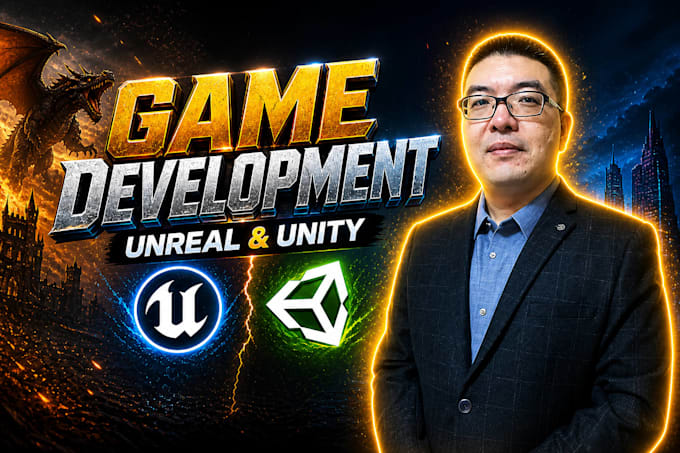 develop 2d or 3d game for you using unity or ue