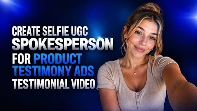 create selfie ugc spokesperson for product testimony ads testimonial video