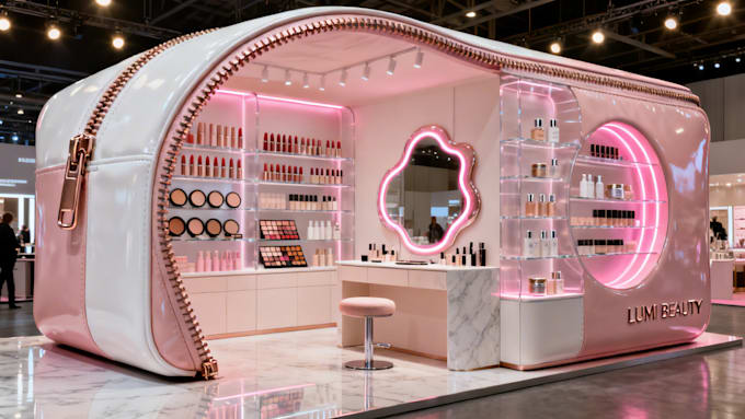 design luxury 3d exhibition booth, trade show stand and expo pavilion