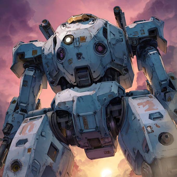 draw amazing concept for mecha, robot