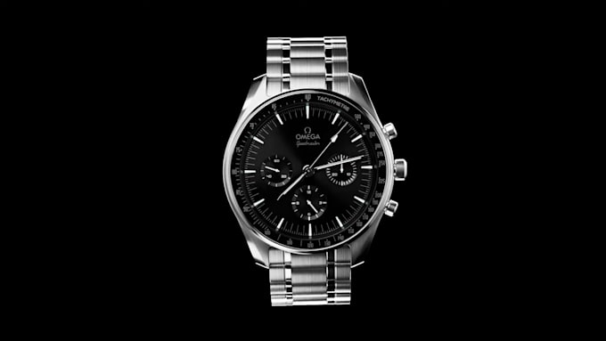 create realistic 3d watch animation video watch video ads 3d product animation