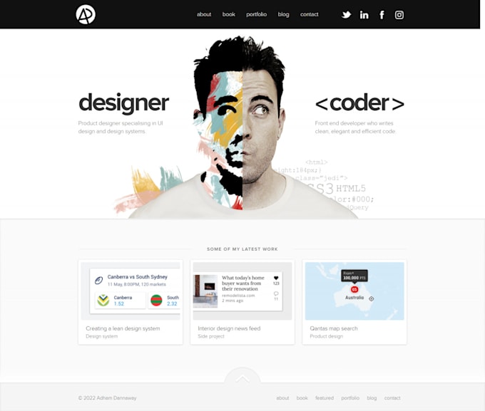 design and develop a stunning responsive portfolio website
