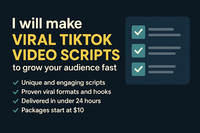 write viral tiktok video scripts to grow your audience fast