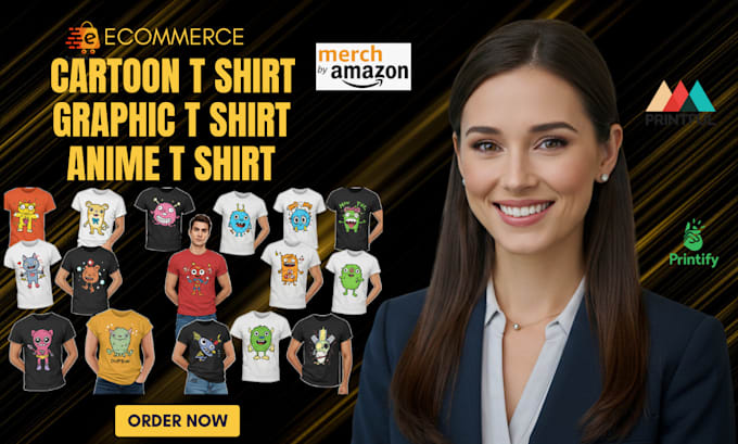 design custom anime t shirt cartoon t shirt streetwear design merch design