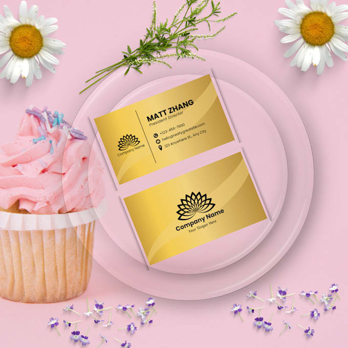 create minimalist luxury business card and logo design, creative canva design
