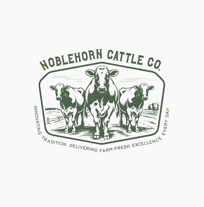 create a unique and vintage farm logo design