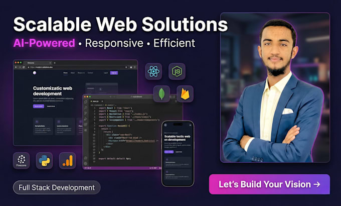 do custom ai website development as full stack web developer
