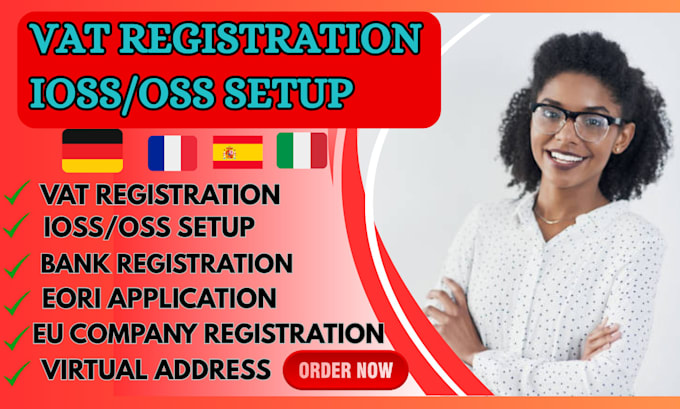 vat registration ioss , oss setup registered agent and virtual office address