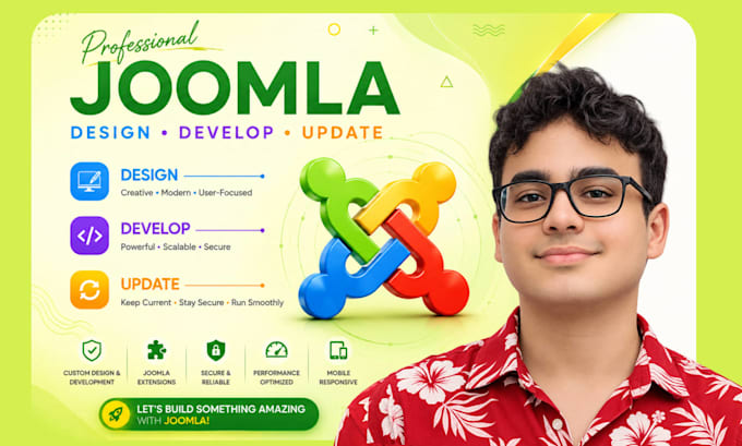 design, redesign, develop, update joomla website