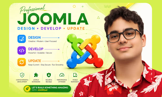 design, redesign, develop, update joomla website