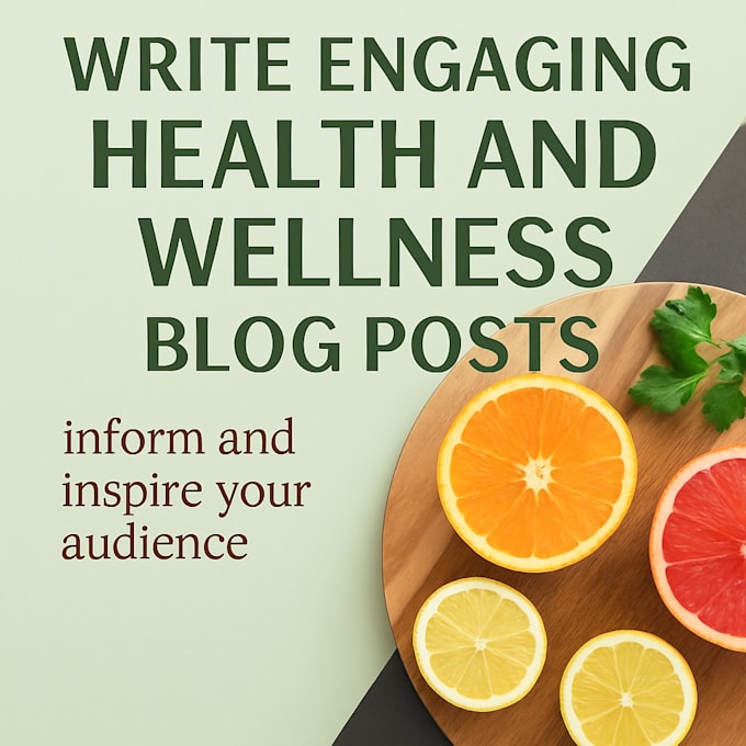 write engaging health and wellness blog posts
