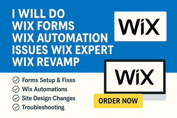do wix forms, wix booking and wix automation issues ,wix expert, wix revamp