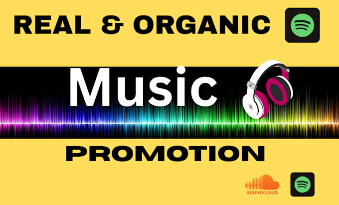 do organic promotion for your spotify, soundcloud, or youtube tracks