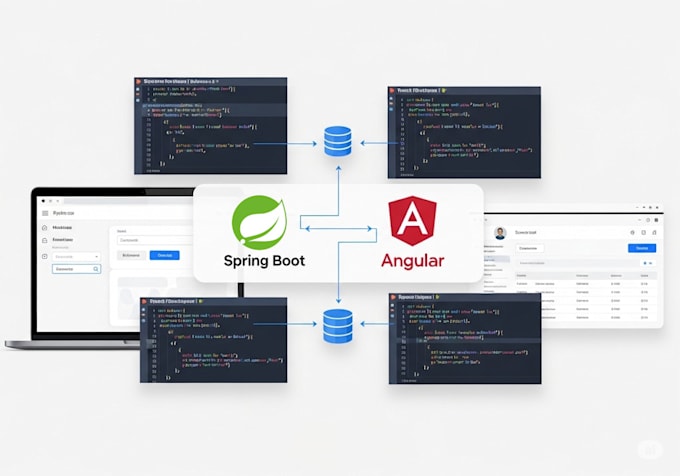 create your full stack web app using spring boot and angular