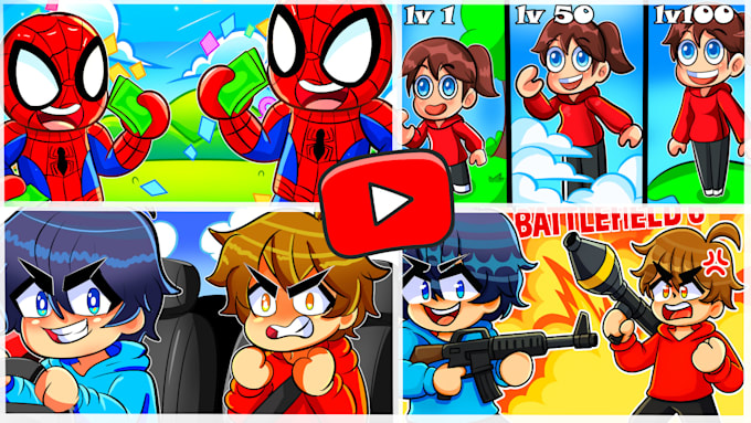 cartoon roblox thumbnail for youtube