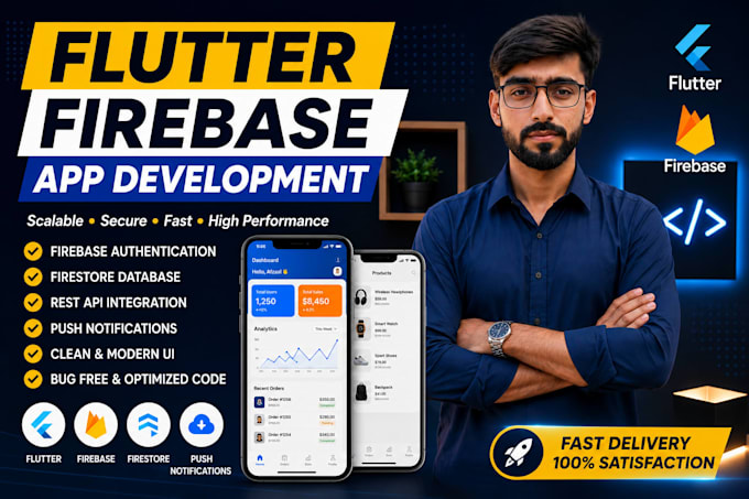 be your flutter firebase developer for flutter app