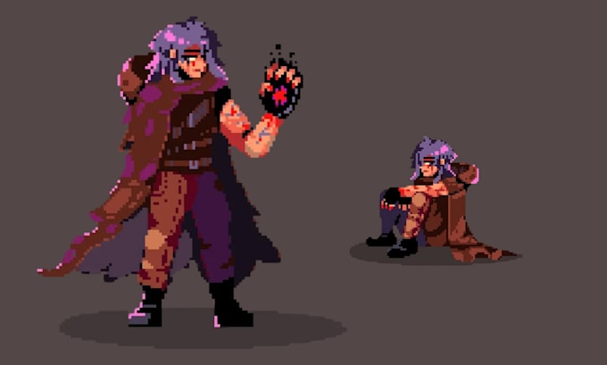 create 2d pixel art characters pixel art sprite sheet animation, 8 bit art