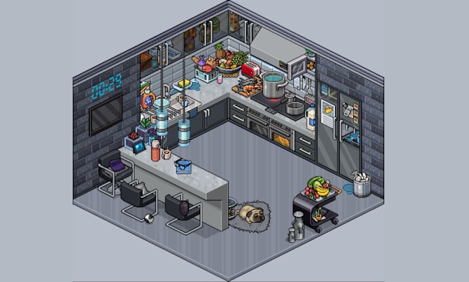 do isometric pixel game assets retro pixel art environment props pixel game art
