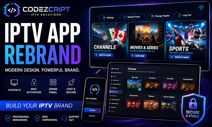 rebrand latest ibo player iptv app new style with mac address and admin panel