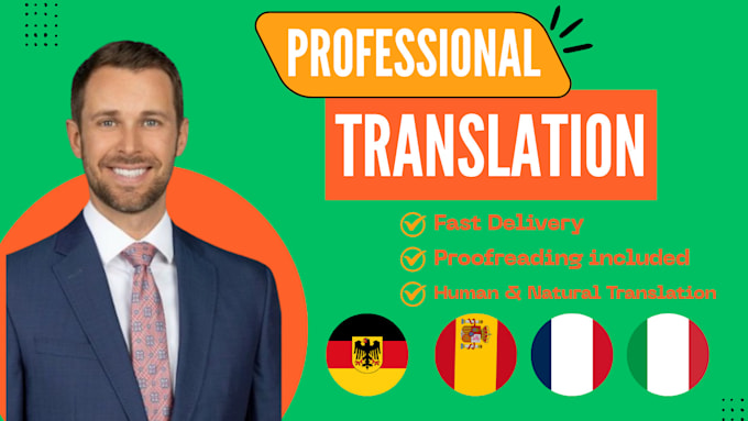 manually translate from english to spanish italian german french and vice versa