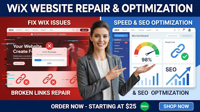 wix broken link fix, button repair, menu click issues, hyperlink troubleshooting