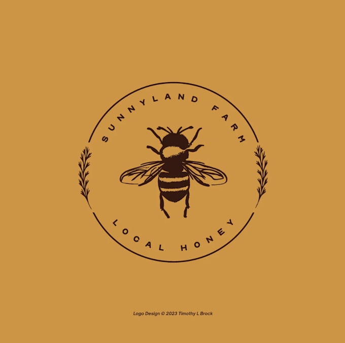 create a unique bee logo, cute, modern and professional bee farm  design