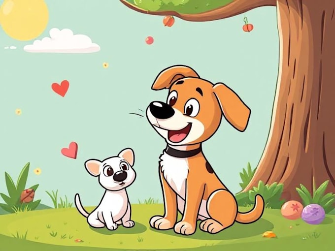 draw your pet into vector art cartoon