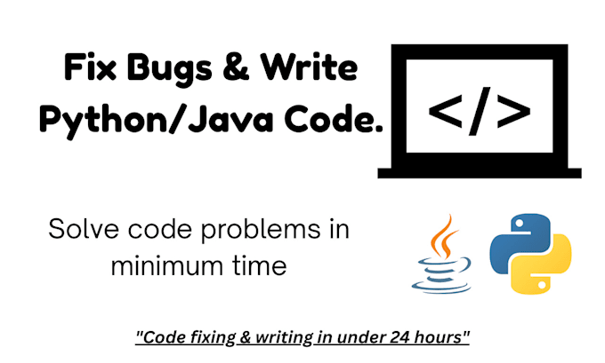 Consertar bugs e escrever programas em python e java