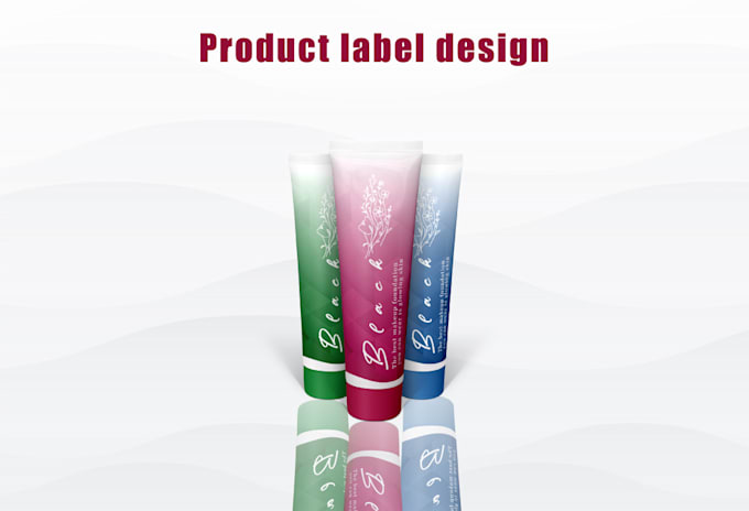 do cosmetic label and product label design