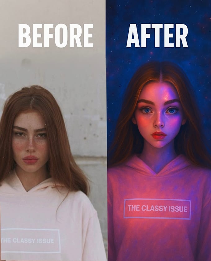 turn your photo into a stunning custom hand drawn with ai assist