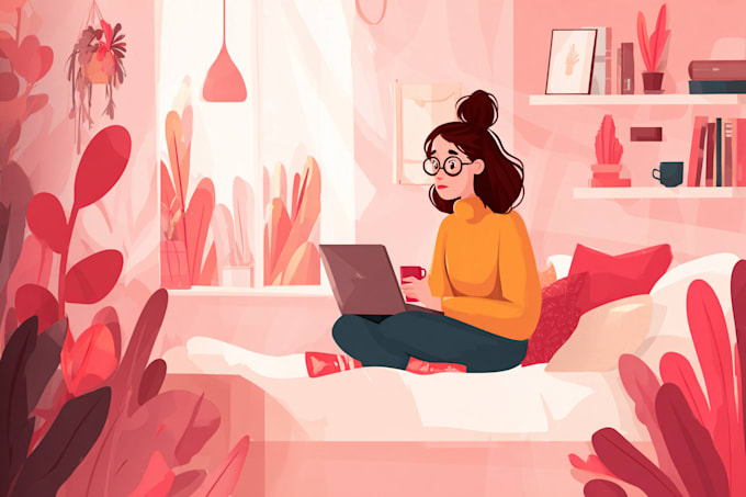 create flat vector illustration