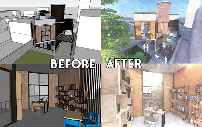 create a realistic renderings and 3d floor plans in lumion
